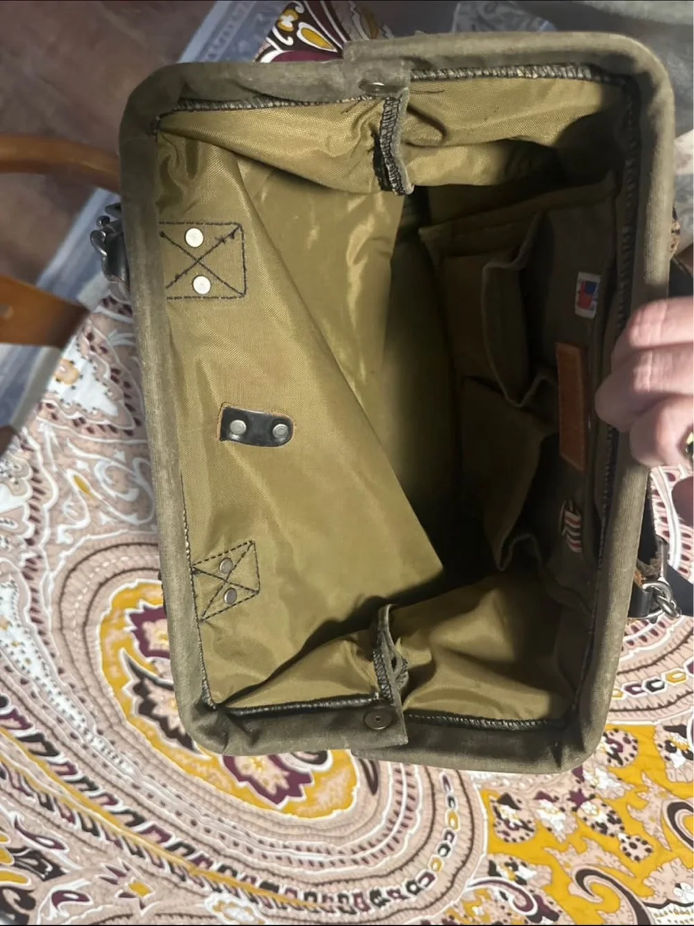 RARE Billykirk No. 164 MWC 16” Carryall Olive Canvas Leather Made in USA